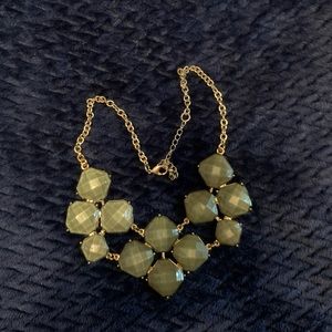green statement necklace